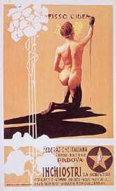 Marcello Dudovich: Manifesto Fisso l'idea - Federazione Italiana Chimico Industriale, c. 1899