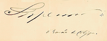 firma del emperador Pedro II de Brasil