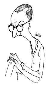 Virgilio Piñera (caricatura de David)