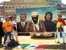 Emiliano Zapata, el sub comandante Marcos y el Che