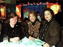 From left to right: Dolores Prida (autora), Dasha Epstein (product) y Susana Tubert (direct) de 4 guys named Jos and una mujer llamada Mara