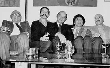 de izquierda a derecha: Ricardo Porro, Ramn Alejandro, Severo Sarduy, Reinaldo Arenas y Nstor Almendros