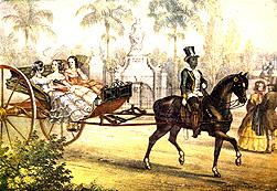 El Quitrín (grabado en colores del Album Pintoresco de la Isla de Cuba, 1855)